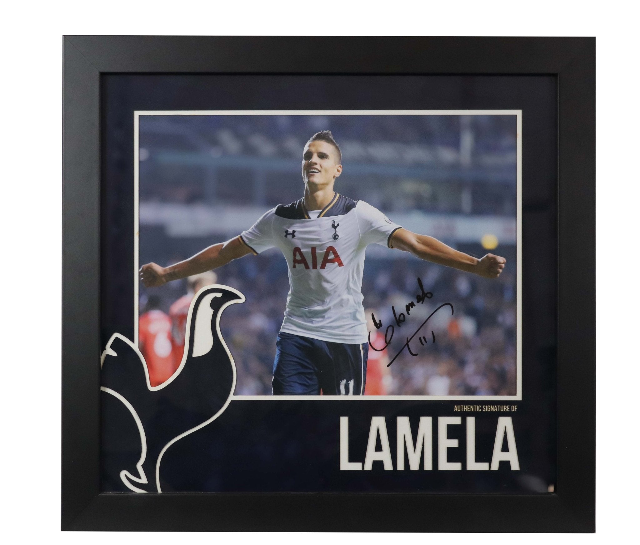 Erik Lamela signed photo tottenham - Memorabilia Framers Shop